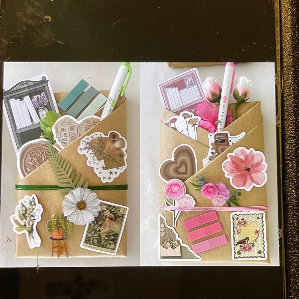 Floral Book 📖 stationery sets 🖊️ ✏️ Set with Dried Flowers journals📓